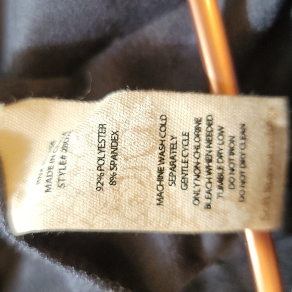 Soft Surroundings Izzy Dark Blue V-Neck Faux Suede Tunic - Size Large - Picture 7 of 7